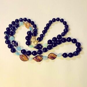 Modern Long Gemstone Necklace